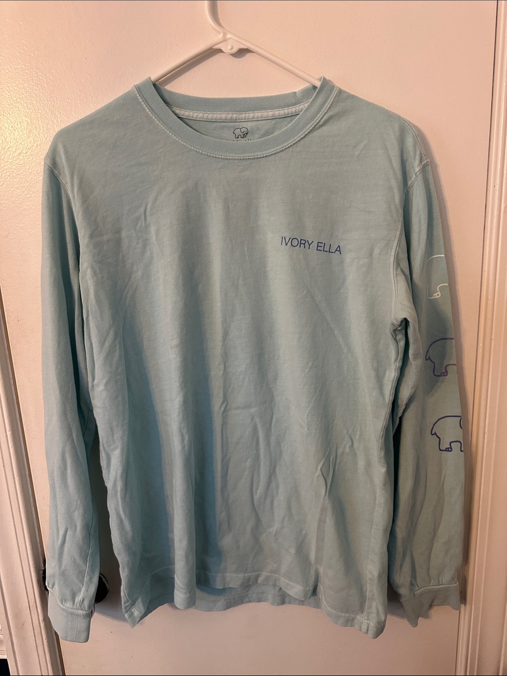 ivory ella women’s Long Sleeve Tee - Pale Aqua